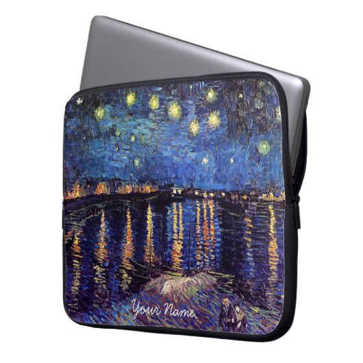 Vincent van Gogh, Starry Night über der Rhone Laptopschutzhülle (Vorderseite Links)
