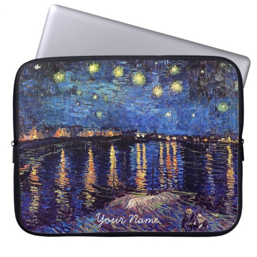 Vincent van Gogh, Starry Night über der Rhone Laptopschutzhülle (Vorderseite)