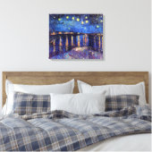 Vincent Van Gogh - Starry Night über der Rhone Leinwanddruck (Insitu (Schlafzimmer))