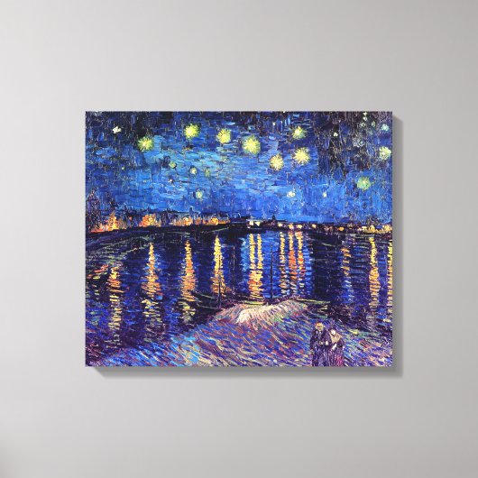 Vincent Van Gogh - Starry Night über der Rhone Leinwanddruck (Vorderseite)