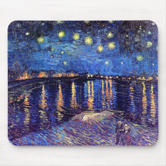 Vincent Van Gogh - Starry Night über der Rhone Mousepad (Vorne)