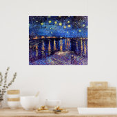 Vincent Van Gogh - Starry Night über der Rhone Poster (Küche)
