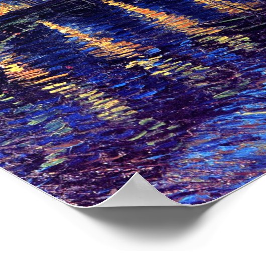 Vincent Van Gogh - Starry Night über der Rhone Poster (Ecke)