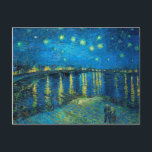 Vincent Van Gogh Starry Night über der Rhone Postkarte<br><div class="desc">Vincent Van Gogh Starry Night Over the Rhone Postcard</div>