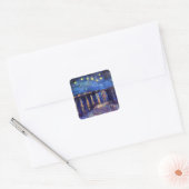 Vincent Van Gogh - Starry Night über der Rhone Quadratischer Aufkleber (Umschlag)