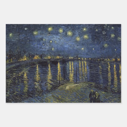 Vincent van Gogh Starry Night über die Rhone Wrapp Geschenkpapier Set (Vorderseite 2)