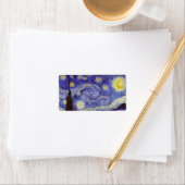 Vincent Van Gogh Starry Night Vintag Kunstkunst Adressaufkleber (Insitu)
