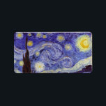 Vincent Van Gogh Starry Night Vintag Kunstkunst Adressaufkleber<br><div class="desc">Vincent van Gogh Starry Night Fine Art Painting Starry Night ist ein Gemälde des niederländischen post-impressionistischen Künstlers Vincent van Gogh. Der blaue Nachthimmel ist voll von wirbelnden Wolken, Sternen und einem hellen Halbmond. Die Sternennacht ist die einzige Nacht in der Serie von Ausblicken aus seinem Schlafzimmerfenster. Bewegung: Post-Impressionismus. Schöne, kunstvoll...</div>