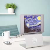 Vincent Van Gogh Starry Night Vintag Kunstkunst Aufkleber (Laptop auf Schreibtisch)