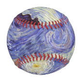Vincent Van Gogh Starry Night Vintag Kunstkunst Baseball (Rückseite)