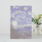 Vincent Van Gogh Starry Night Vintag Kunstkunst Briefpapier (Stehend Vorderseite)