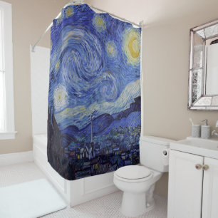 Vincent Van Gogh Starry Night Vintag Kunstkunst Duschvorhang