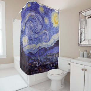 Vincent Van Gogh Starry Night Vintag Kunstkunst Duschvorhang