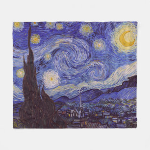 Vincent Van Gogh Starry Night Vintag Kunstkunst Fleecedecke