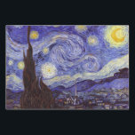 Vincent Van Gogh Starry Night Vintag Kunstkunst Geschenkpapier Set<br><div class="desc">Vincent van Gogh Starry Night Fine Art Malerei Wrapping Paper Sheet Set Of 3 Starry Night ist ein Gemälde des niederländischen post-impressionistischen Künstlers Vincent van Gogh. Der blaue Nachthimmel ist voll von wirbelnden Wolken, Sternen und einem hellen Halbmond. Die Sternennacht ist die einzige Nacht in der Serie von Ausblicken aus...</div>