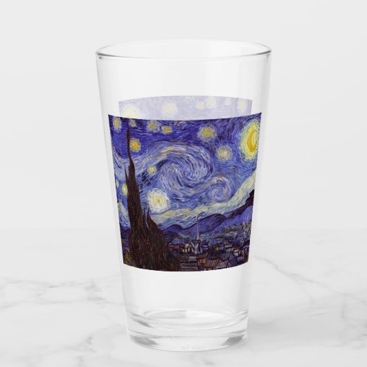 Vincent Van Gogh Starry Night Vintag Kunstkunst Glas (Vorderseite)