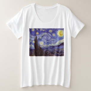 Vincent Van Gogh Starry Night Vintag Kunstkunst Große Größe T-Shirt