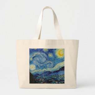 Vincent Van Gogh Starry Night Vintag Kunstkunst Jumbo Stoffbeutel