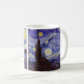 Vincent Van Gogh Starry Night Vintag Kunstkunst Kaffeetasse (VorderseiteRechts)
