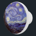 Vincent Van Gogh Starry Night Vintag Kunstkunst Keramikknauf<br><div class="desc">Vincent van Gogh Starry Night Fine Art Painting Starry Night ist ein Gemälde des niederländischen post-impressionistischen Künstlers Vincent van Gogh. Der blaue Nachthimmel ist voll von wirbelnden Wolken, Sternen und einem hellen Halbmond. Die Sternennacht ist die einzige Nacht in der Serie von Ausblicken aus seinem Schlafzimmerfenster. Bewegung: Post-Impressionismus. Schöne, kunstvoll...</div>