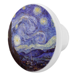 Vincent Van Gogh Starry Night Vintag Kunstkunst Keramikknauf