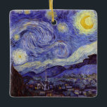 Vincent Van Gogh Starry Night Vintag Kunstkunst Keramikornament<br><div class="desc">Vincent van Gogh Starry Night Fine Art Painting Starry Night ist ein Gemälde des niederländischen post-impressionistischen Künstlers Vincent van Gogh. Der blaue Nachthimmel ist voll von wirbelnden Wolken, Sternen und einem hellen Halbmond. Die Sternennacht ist die einzige Nacht in der Serie von Ausblicken aus seinem Schlafzimmerfenster. Bewegung: Post-Impressionismus. Schöne, kunstvoll...</div>