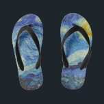 Vincent Van Gogh Starry Night Vintag Kunstkunst Kinderbadesandalen<br><div class="desc">Vincent Van Gogh Starry Night Vintag Fine Art Kid's Flip Flops</div>