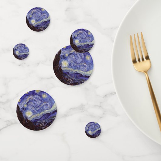 Vincent Van Gogh Starry Night Vintag Kunstkunst Konfetti (Gruppe)