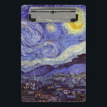 Vincent Van Gogh Starry Night Vintag Kunstkunst Mini Klemmbrett<br><div class="desc">Vincent van Gogh Starry Night Fine Art Painting Starry Night ist ein Gemälde des niederländischen post-impressionistischen Künstlers Vincent van Gogh. Der blaue Nachthimmel ist voll von wirbelnden Wolken, Sternen und einem hellen Halbmond. Die Sternennacht ist die einzige Nacht in der Serie von Ausblicken aus seinem Schlafzimmerfenster. Bewegung: Post-Impressionismus. Schöne, kunstvoll...</div>