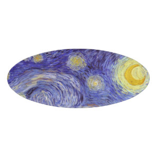 Vincent Van Gogh Starry Night Vintag Kunstkunst Namenschild