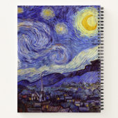 Vincent Van Gogh Starry Night Vintag Kunstkunst Notizbuch (Rückseite)