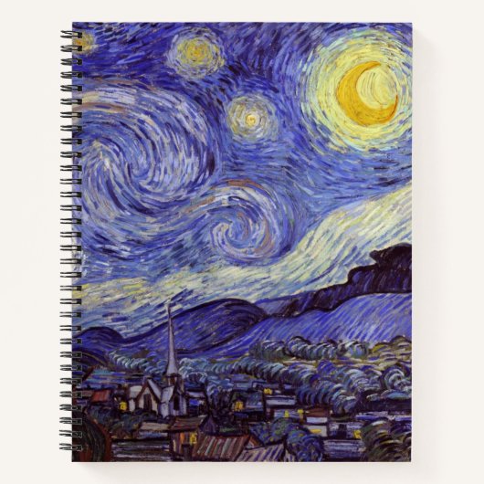Vincent Van Gogh Starry Night Vintag Kunstkunst Notizbuch (Vorderseite)