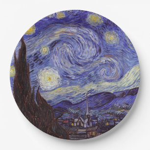 Vincent Van Gogh Starry Night Vintag Kunstkunst Pappteller