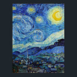 Vincent Van Gogh Starry Night Vintag Kunstkunst Poster<br><div class="desc">Vincent Van Gogh Starry Night Vintag Fine Art Poster</div>