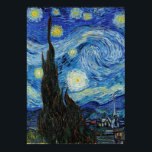 Vincent Van Gogh Starry Night Vintag Kunstkunst Poster<br><div class="desc">Vincent Van Gogh Starry Night Vintag Fine Art Poster</div>
