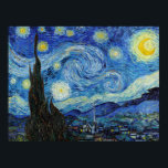 Vincent Van Gogh Starry Night Vintag Kunstkunst Poster<br><div class="desc">Vincent Van Gogh Starry Night Vintag Fine Art Poster</div>