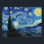 Vincent Van Gogh Starry Night Vintag Kunstkunst Poster<br><div class="desc">Vincent Van Gogh Starry Night Vintag Fine Art Poster</div>