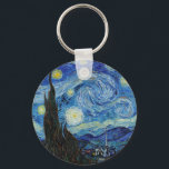 Vincent Van Gogh Starry Night Vintag Kunstkunst Schlüsselanhänger<br><div class="desc">Vincent Van Gogh Starry Night Vintag Fine Art Schlüsselanhänger</div>