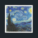 Vincent Van Gogh Starry Night Vintag Kunstkunst Serviette<br><div class="desc">Vincent Van Gogh Starry Night Vintag Fine Art Napkin</div>