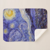 Vincent Van Gogh Starry Night Vintag Kunstkunst Sherpadecke (Vorderseite (Horizontal))