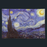 Vincent Van Gogh Starry Night Vintag Kunstkunst Stofftischset<br><div class="desc">Vincent van Gogh Starry Night Fine Art Painting Starry Night ist ein Gemälde des niederländischen post-impressionistischen Künstlers Vincent van Gogh. Der blaue Nachthimmel ist voll von wirbelnden Wolken, Sternen und einem hellen Halbmond. Die Sternennacht ist die einzige Nacht in der Serie von Ausblicken aus seinem Schlafzimmerfenster. Bewegung: Post-Impressionismus Schöne künstlerische...</div>