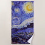Vincent Van Gogh Starry Night Vintag Kunstkunst Strandtuch<br><div class="desc">Vincent van Gogh Starry Night Fine Art Painting Starry Night ist ein Gemälde des niederländischen post-impressionistischen Künstlers Vincent van Gogh. Der blaue Nachthimmel ist voll von wirbelnden Wolken, Sternen und einem hellen Halbmond. Die Sternennacht ist die einzige Nacht in der Serie von Ausblicken aus seinem Schlafzimmerfenster. Bewegung: Post-Impressionismus. Schöne, kunstvoll...</div>