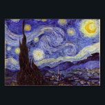 Vincent Van Gogh Starry Night Vintag Kunstkunst Tischnummer<br><div class="desc">Vincent van Gogh Starry Night Fine Art Painting Starry Night ist ein Gemälde des niederländischen post-impressionistischen Künstlers Vincent van Gogh. Der blaue Nachthimmel ist voll von wirbelnden Wolken, Sternen und einem hellen Halbmond. Die Sternennacht ist die einzige Nacht in der Serie von Ausblicken aus seinem Schlafzimmerfenster. Bewegung: Post-Impressionismus. Schöne, kunstvoll...</div>