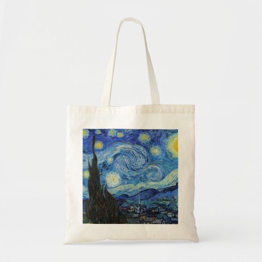 Vincent Van Gogh Starry Night Vintag Kunstkunst Tragetasche (Vorne)