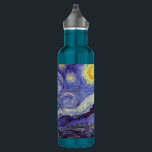 Vincent Van Gogh Starry Night Vintag Kunstkunst Trinkflasche<br><div class="desc">Vincent van Gogh Starry Night Fine Art Painting Starry Night ist ein Gemälde des niederländischen post-impressionistischen Künstlers Vincent van Gogh. Der blaue Nachthimmel ist voll von wirbelnden Wolken, Sternen und einem hellen Halbmond. Die Sternennacht ist die einzige Nacht in der Serie von Ausblicken aus seinem Schlafzimmerfenster. Bewegung: Post-Impressionismus. Schöne, kunstvoll...</div>