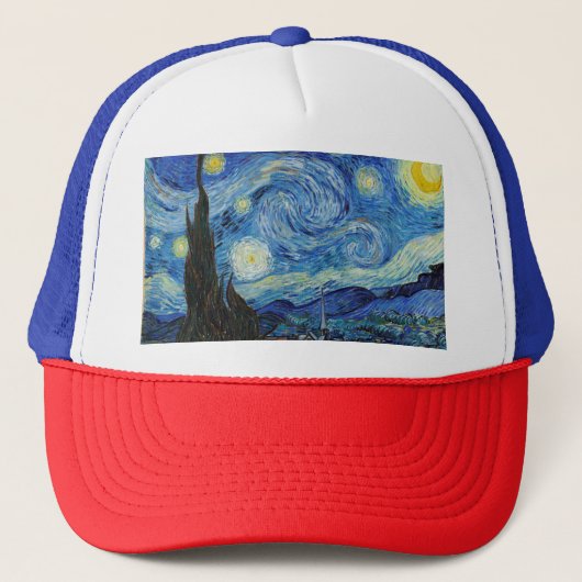 Vincent Van Gogh Starry Night Vintag Kunstkunst Truckerkappe (Vorderseite)