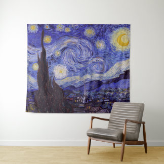 Vincent Van Gogh Starry Night Vintag Kunstkunst Wandteppich