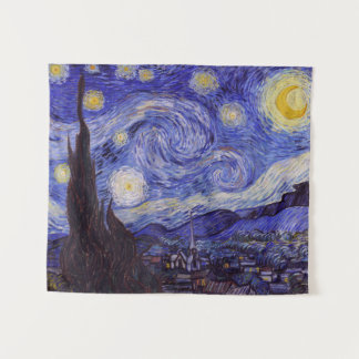 Vincent Van Gogh Starry Night Vintag Kunstkunst Wandteppich