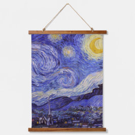 Vincent Van Gogh Starry Night Vintag Kunstkunst Wandteppich Mit Holzrahmen