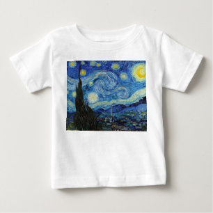 Vincent Van Gogh Starry Night Vintage Kunstgeschic Baby T-shirt